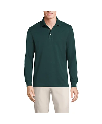 Lands' End Big & Tall Long Sleeve Cotton Supima Polo Shirt