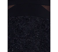 Xscape Women's Lace-Skirt Side-Cutout Evening Gown