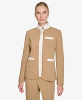 Tommy Hilfiger Women's Colorblocked Patch-Pocket Blazer