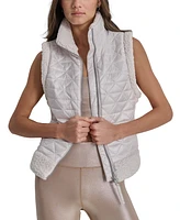 Dkny Sport Women's Quilted Mock Neck Puffer Vest