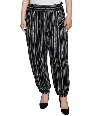 Ny Collection Plus Smock-Waist Pants