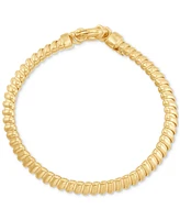 Tubogas Link Statement Bracelet in 18k Gold-Plated Sterling Silver