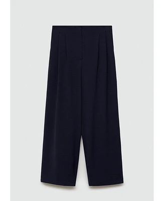 Mango Women's Textured Wideleg Pants