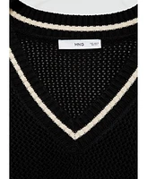 Mango Women's Oversized V-Neck Sweater