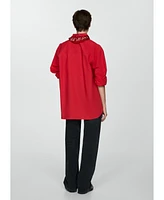 Mango Women's Pocket Oversize Shirt