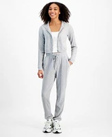 Self Esteem Zippered Hoodie Ribbed Jogger Pants