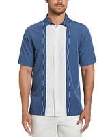 Cubavera Men's Classic-Fit Colorblocked Embroidered Button-Down Shirt