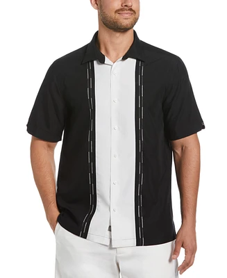 Cubavera Men's Classic-Fit Colorblocked Embroidered Button-Down Shirt