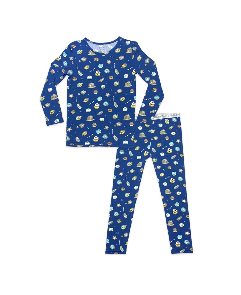 Bellabu Bear Kids Unisex Hanukkah Cookies Set of 2 Piece Pajamas