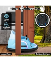 Costway 12V Electric 360° Spin Car Toy Ride on Bumper for Toddlers with Remote Control