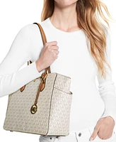 Michael Kors Marilyn Logo Medium Top Zip Tote