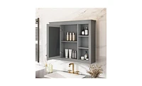 Slickblue Wall Mounted Medicine Cabinet Space-Saving Bathroom Storage with Mirror and Shelves