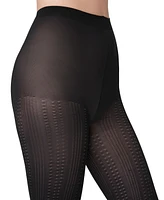 Hue Women's Geo-Stripe Control-Top Tights U24239