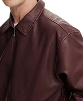 Cotton On Men's Artificial Leather Harrington Jacket