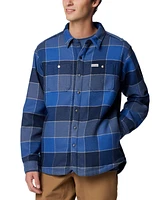 Columbia Men's Windward Ii Snap-Front Sherpa Lined Plaid Shirt Jacket