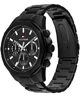 Tommy Hilfiger Men's Multifunction Ionic Plated Black Stainless Steel Bracelet Watch 46mm