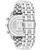 Tommy Hilfiger Men's Chronograph Silver-Tone Stainless Steel Bracelet Watch 41mm