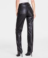 I.n.c. International Concepts Women's Faux-Leather Straight Pants, Created for Macy's