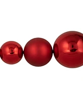 Northlight 6' Shiny and Matte Shatterproof Ball Christmas Swag