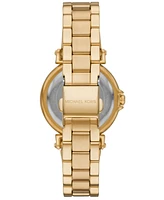 Michael Kors Women's Maren Three-Hand Gold-Tone Stainless Steel Watch 33mm - Gold