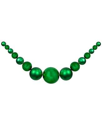 Northlight 6' Shiny and Matte Shatterproof Ball Christmas Swag