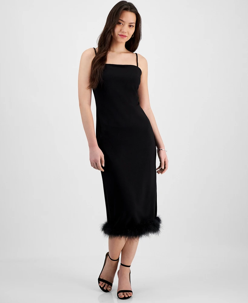 Rachel Roy Women's Delilah Feather-Hem Midi Dress