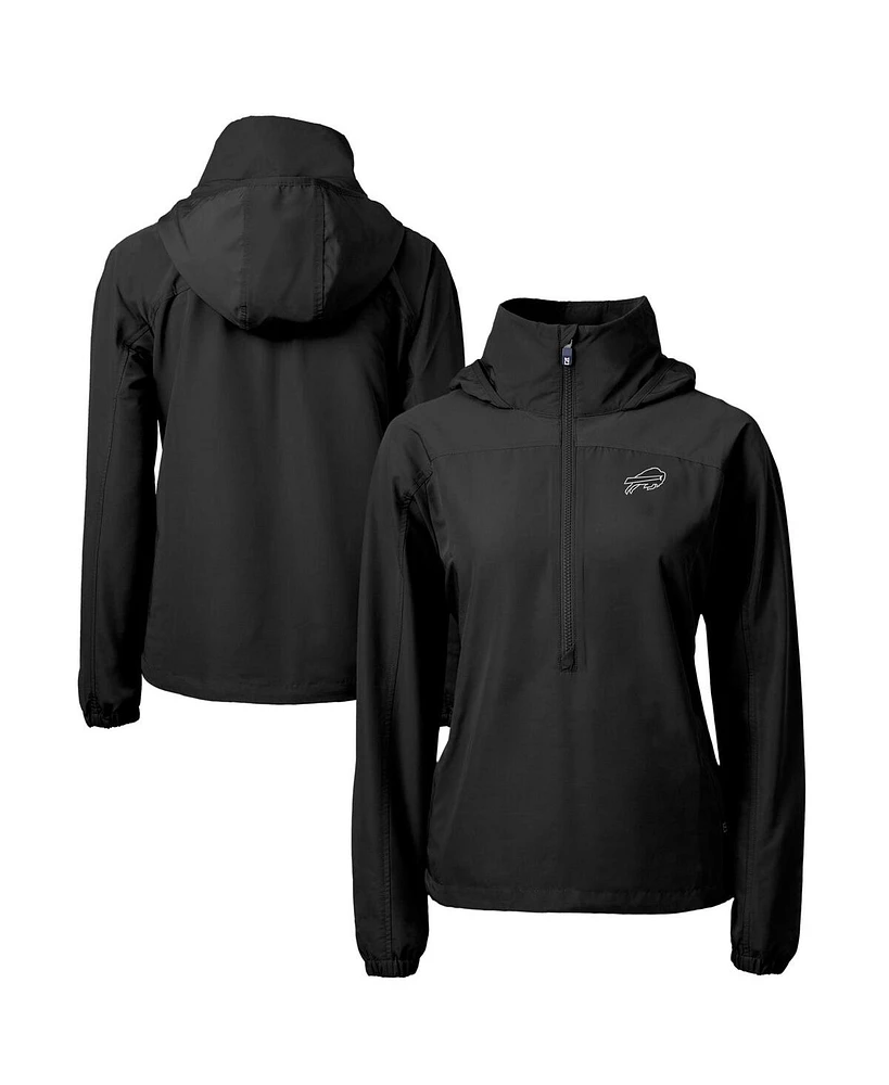 Cutter & Buck Women's Buffalo Bills Charter Eco Half-Zip Hoodie Anorak Jacket