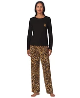 Lauren Ralph Petite Leopard-Print Pajama Set