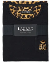 Lauren Ralph Petite Leopard-Print Pajama Set