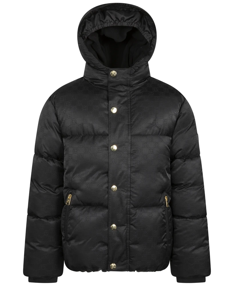 Jordan Big Kids Neutral 23 Jacquard Faux Down Fill Jacket