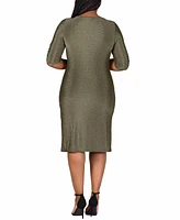 24seven Comfort Apparel Plus Mini Party Dress