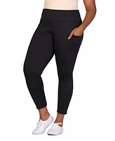 24seven Comfort Apparel Plus Ankle Leggings with Side Pocket