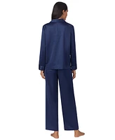 Lauren Ralph Women's Satin Notched-Collar Pajama Set