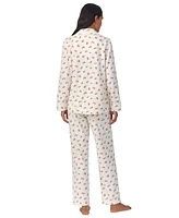 Lauren Ralph Lauren Women's Printed Notched-Collar Pajama Set