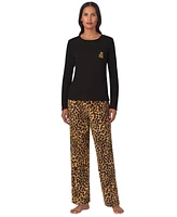 Lauren Ralph Women's Long-Sleeve Crewneck Pajama Set