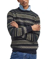 Barbour Men's Case Classic-Fit Fair Isle Wool Crewneck Sweater