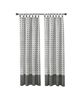 Kate Aurora Modern Chic Geometric Tab Top Window Curtain Panels (2 Pack)- Taupe, 63 in. Long - 52 W x L, Taupe