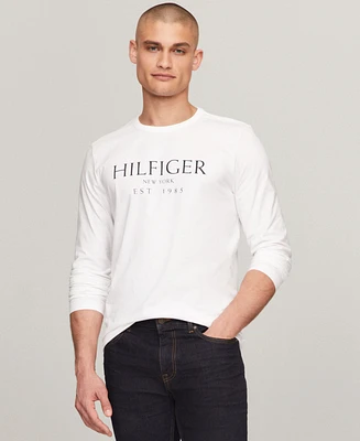 Tommy Hilfiger Men's Cotton Logo Long-Sleeve T-Shirt