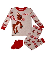 Baby Starters Little Boys & Girls Rudolph Reindeer Pajamas, 3-Piece Set