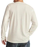 Lucky Brand Men's Long Sleeve Burnout Notch Shirt