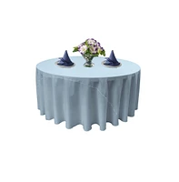 Slickblue Polyester Poplin 132-Inch Round Tablecloth Elegant and Durable for Large Tables