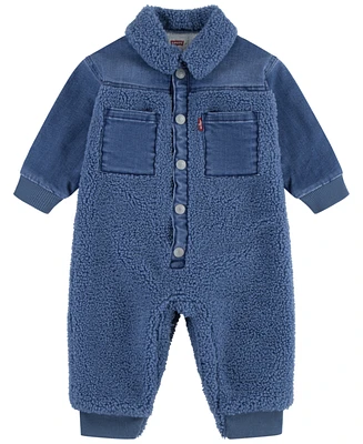 Levi's Infant Boys Denim Sherpa Coverall