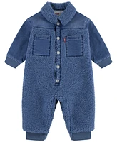 Levi's Infant Boys Denim Sherpa Coverall