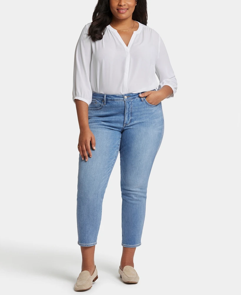 Nydj Plus Stella Tapered Ankle Jeans