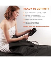 LifePro Portable Far Infrared Sauna Blanket with Arm Holes | Home Sauna with 77–176°F Temp Range