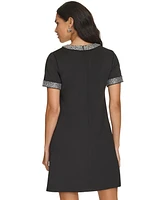 Calvin Klein Women's Embellished Short-Sleeve Dress