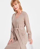 I.n.c. International Concepts Women's Tie-Waist Sweater Dress, Created for Macy's