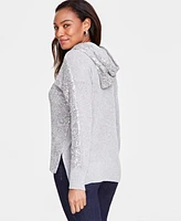 I.n.c. International Concepts Women's Sequin-Front Hoodie, Regular & Petite, Created for Macy's