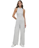 Dkny Jeans Women's Wide-Leg Cargo Sweatpants