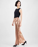 I.n.c. International Concepts Women's Sequined Wide-Leg Pants, Exclusively at Macy's